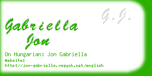 gabriella jon business card